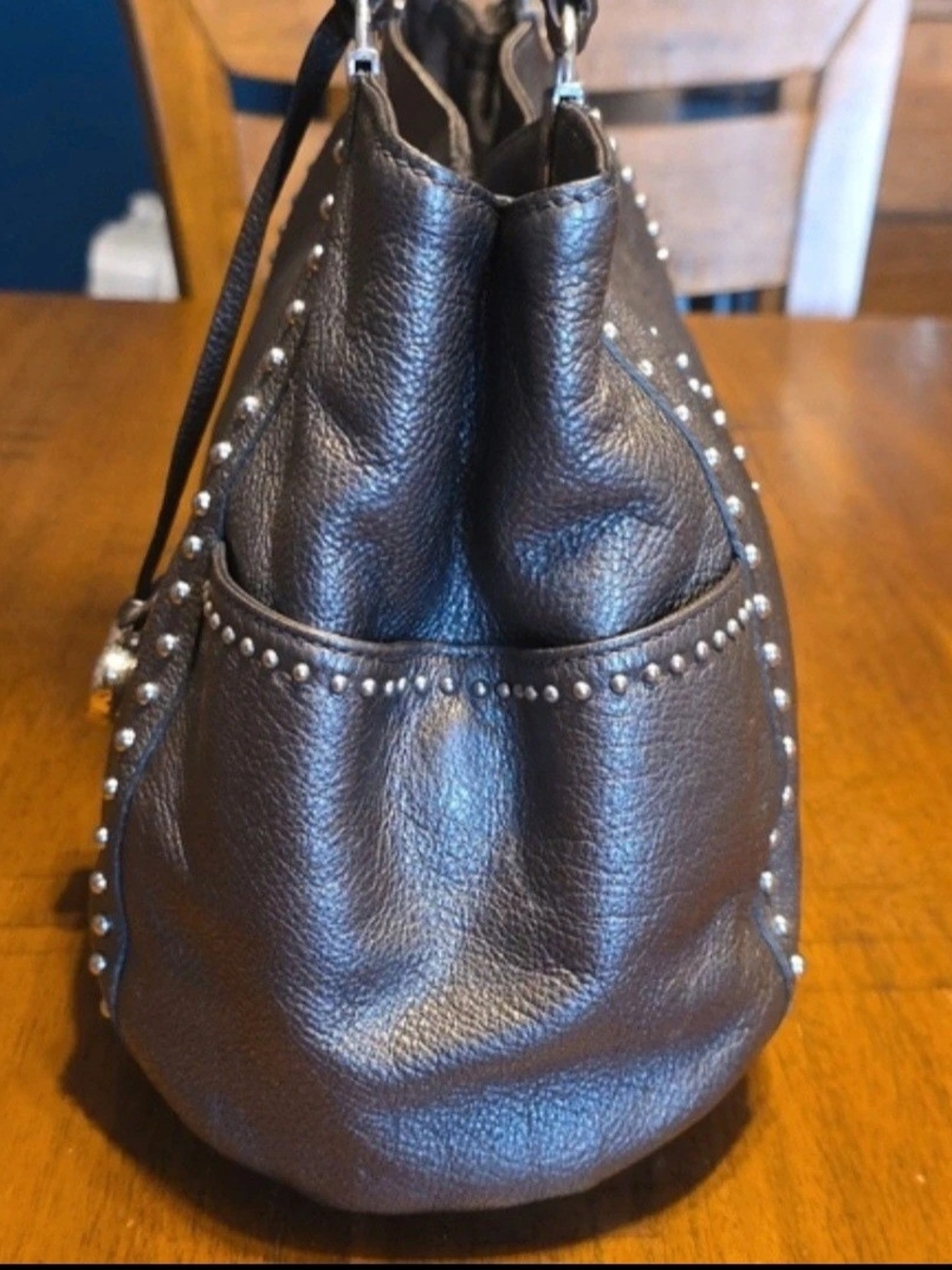 Brighton Andie Metallic Studded Shoulder Bag Pretty Tough Collection - Picture 2 of 15